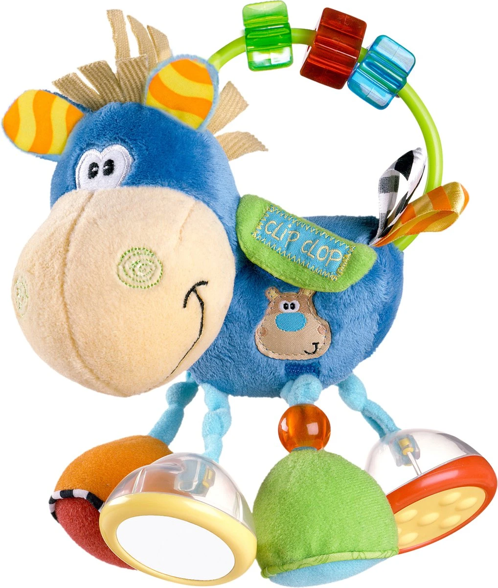 Playgro Clip Clop Rammelaar - Blauw - Activiteitenspeeltje - Kraamkado