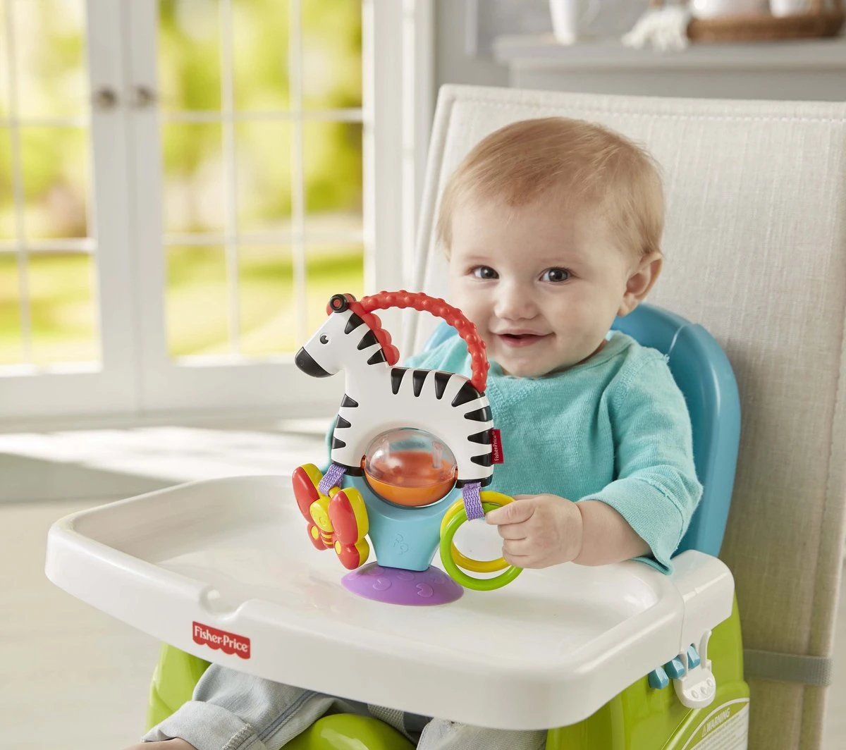 Fisher Price - Activity Zebra - Rammelaar - Speeltje En Bijtring - Grijpspeelgoed - Afbeelding 9
