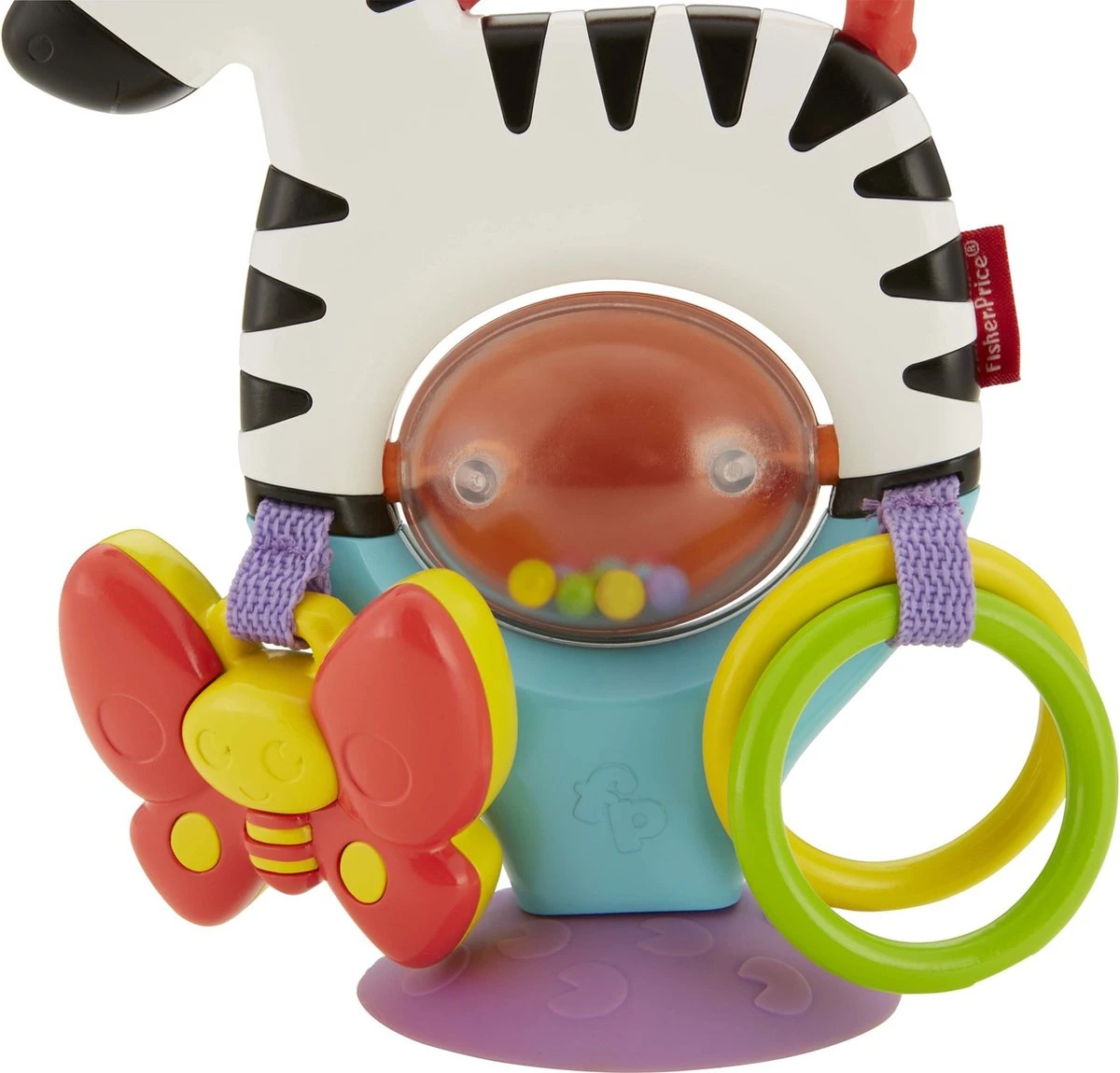 Fisher Price - Activity Zebra - Rammelaar - Speeltje En Bijtring - Grijpspeelgoed - Afbeelding 3