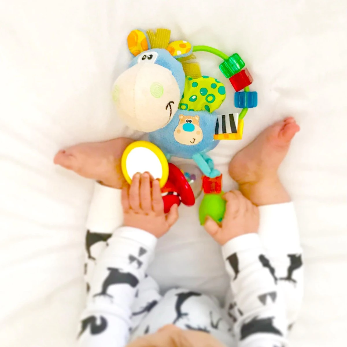 Playgro Clip Clop Rammelaar - Blauw - Activiteitenspeeltje - Kraamkado - Afbeelding 5