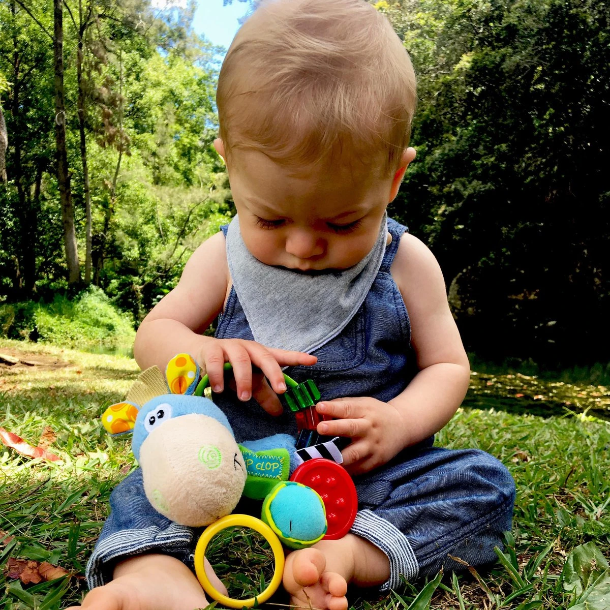 Playgro Clip Clop Rammelaar - Blauw - Activiteitenspeeltje - Kraamkado - Afbeelding 8