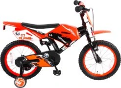 Volare Motorbike Kinderfiets - Jongens - 16 Inch - Oranje - 95% Afgemonteerd