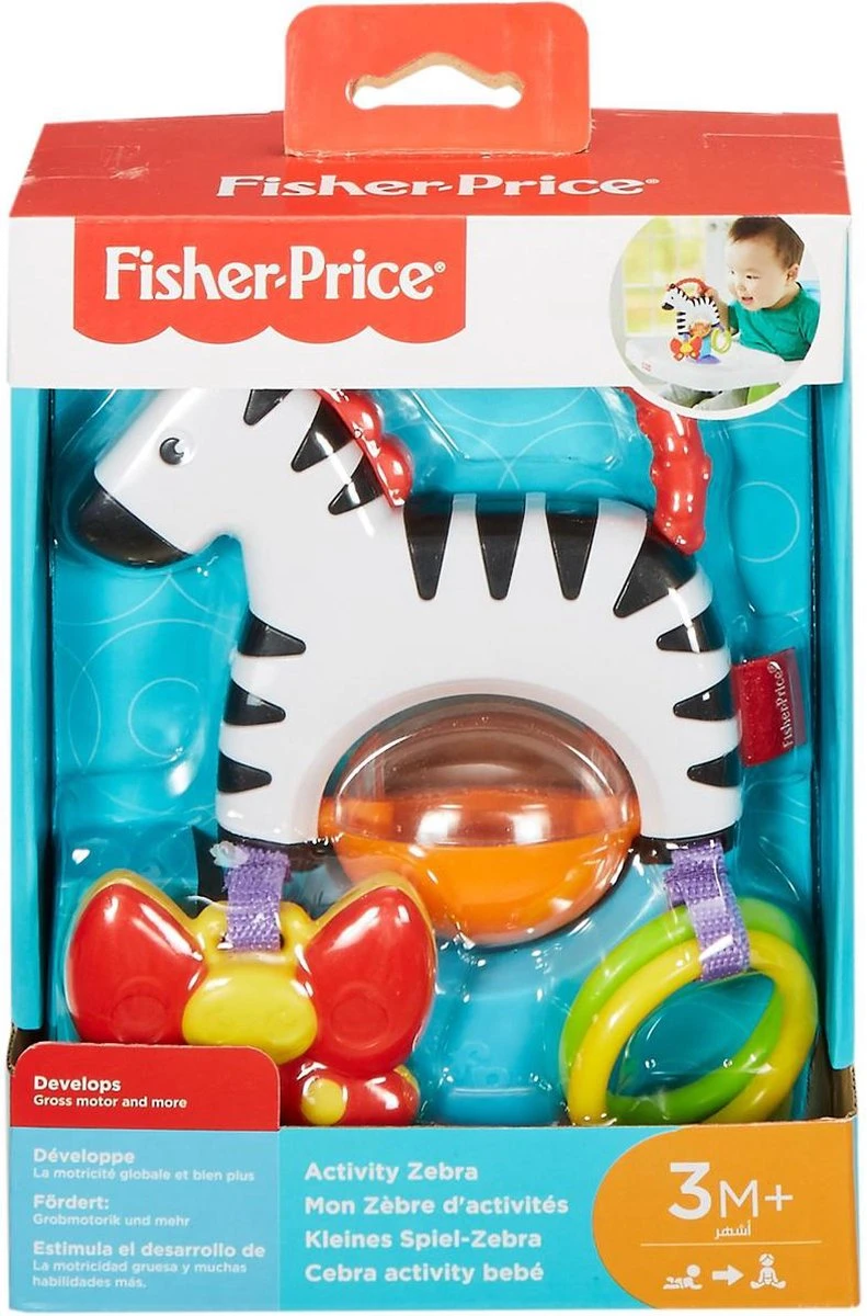 Fisher Price - Activity Zebra - Rammelaar - Speeltje En Bijtring - Grijpspeelgoed - Afbeelding 15