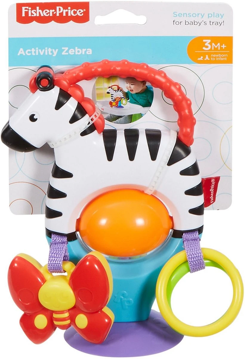 Fisher Price - Activity Zebra - Rammelaar - Speeltje En Bijtring - Grijpspeelgoed - Afbeelding 13