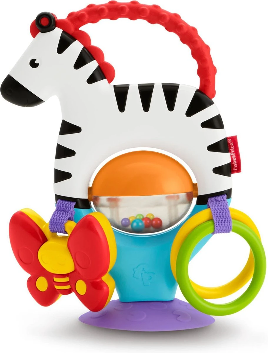 Fisher Price - Activity Zebra - Rammelaar - Speeltje En Bijtring - Grijpspeelgoed - Afbeelding 14