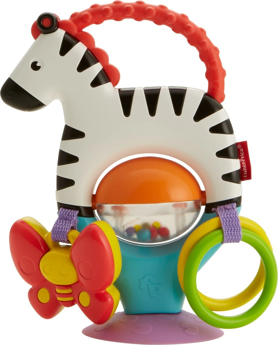 Fisher Price - Activity Zebra - Rammelaar - Speeltje En Bijtring - Grijpspeelgoed - Afbeelding 10